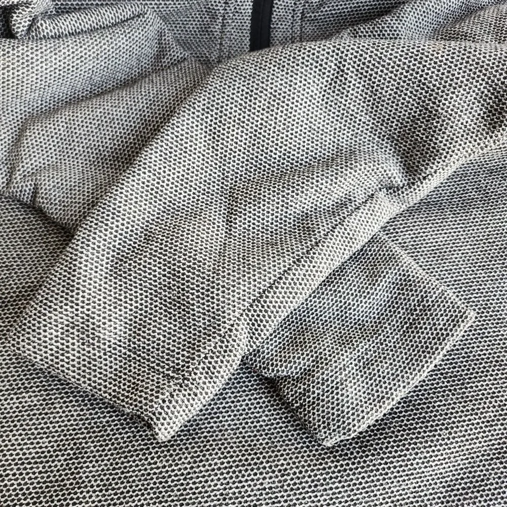 Orvis Classic 1/4 Zip Pullover Sweater Sherpa Lined Gray Textured Men's Large
